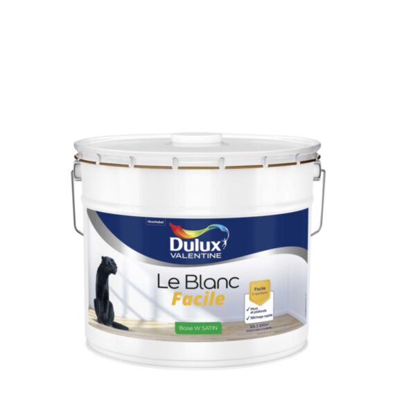 Peinture Intérieure Blanc Facile Base White Satin 10L - DULUX VALENTINE