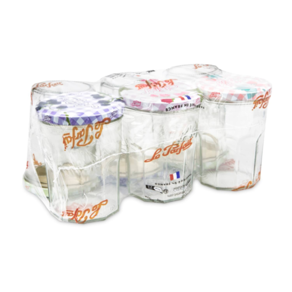 Pack 6 pots confiture Confiturier 385ml couvercle Ø82mm - LE PARFAIT