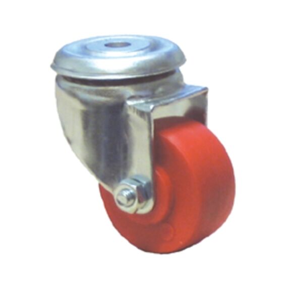 roulette pivotante ø30 rouge - CAUJOLLE