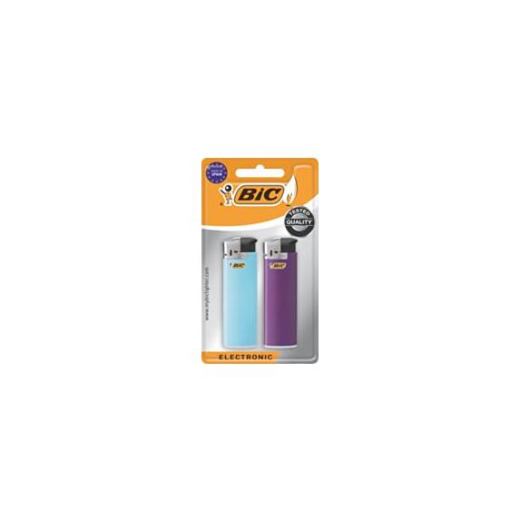 2 Briquets Electroniques bleu et violet - BIC