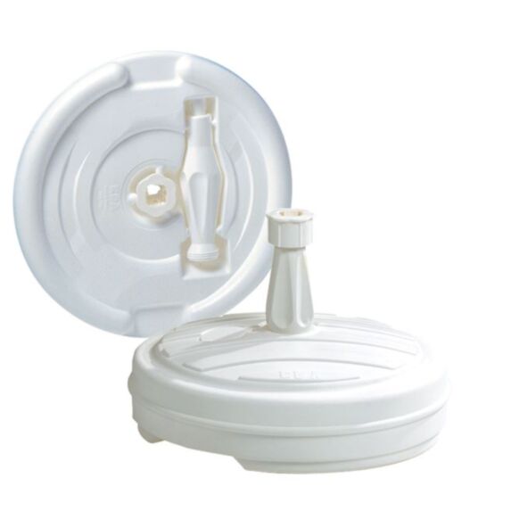 Pied de parasol plastique rond/tige D18cm blanc - EDA PLASTIQUES