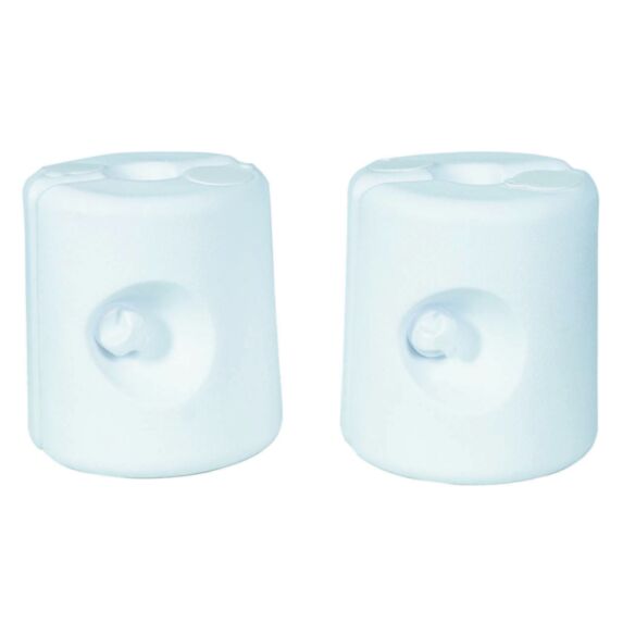 Pied tonnelle plastique blanc Ø24x25,5cm - EDA