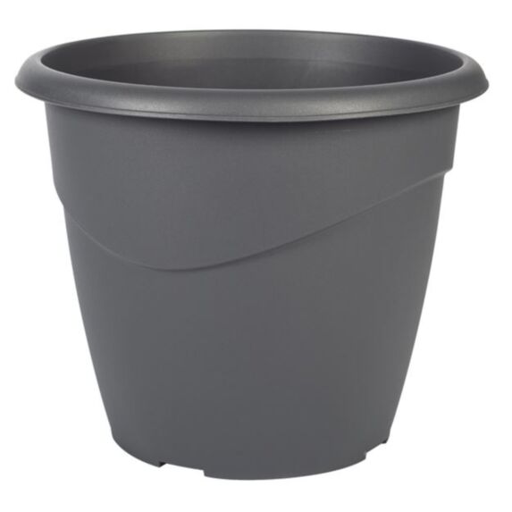 Pot non percé marina D30cm 10L gris anthracite - EDA