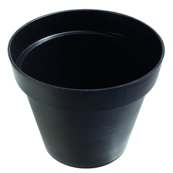 Pot rond Toscane plastique moulé Ø30cm gris - EDA