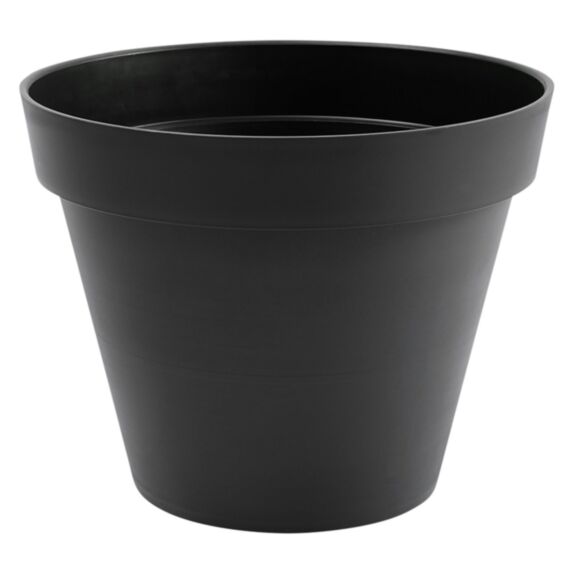 Pot rond Toscane plastique moulé Ø60 gris - EDA