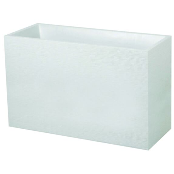 Jardinière Muret plastique moulé blanc 99,5x39,5x60cm rectangulaire - POETIC