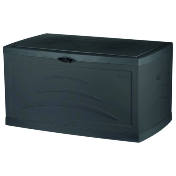 Coffre Jardin Serena résine 121x55x66cm gris anti-UV 310L - EDA