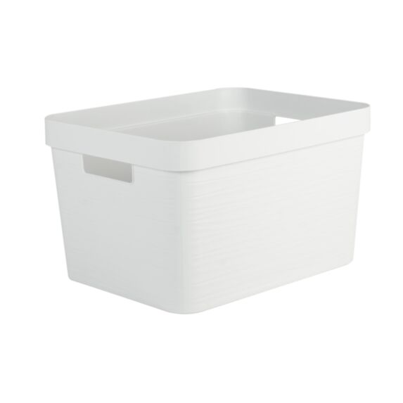 Bac de rangement stone EDA blanc cérusé 18l