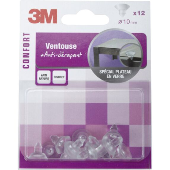 12 ventouses en plastique ø10mm - 3M