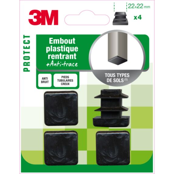 Embout plastique carré 22x22mm - 3M