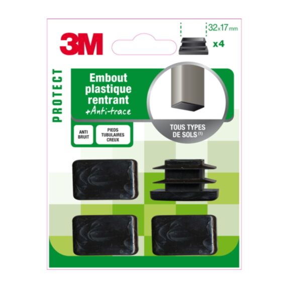 Embout plastique rectangle 32x17mm - 3M