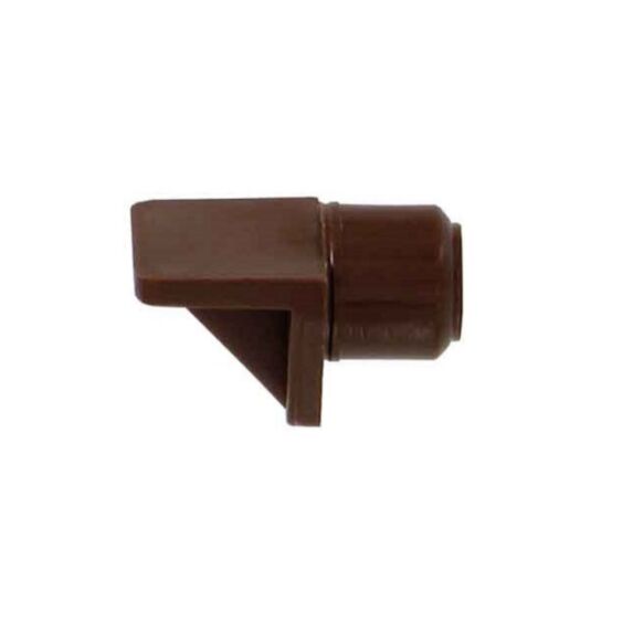 Taquet equerre plastique Ø7x12mm marron - VYNEX