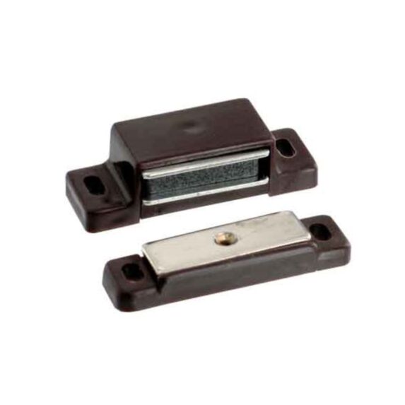 Loqueteau magnétique plastique marron gâche mobile 3kg x2 - VYNEX
