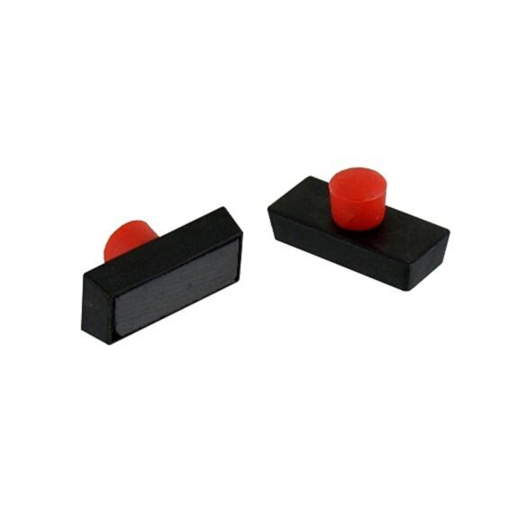 Punaise magnétique plastique 25x7mm noir tête rouge - VYNEX