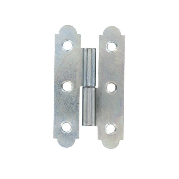 Paumelle espagnole droite 80x47 acier zingué par 3 - VYNEX