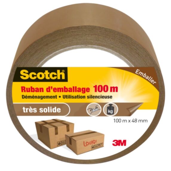 Ruban d'emballage 100mx48mm marron - SCOTCH™