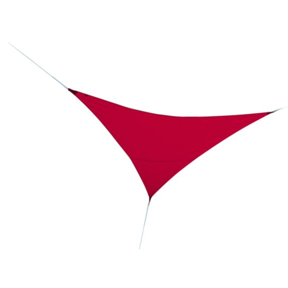 Voile d'ombrage VS triangulaire 3,60 M de côté rouge tomate