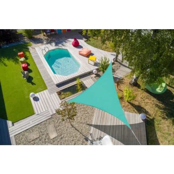 Voile d'ombrage triangulaire Flex 5x5x5m lagon JARDILINE