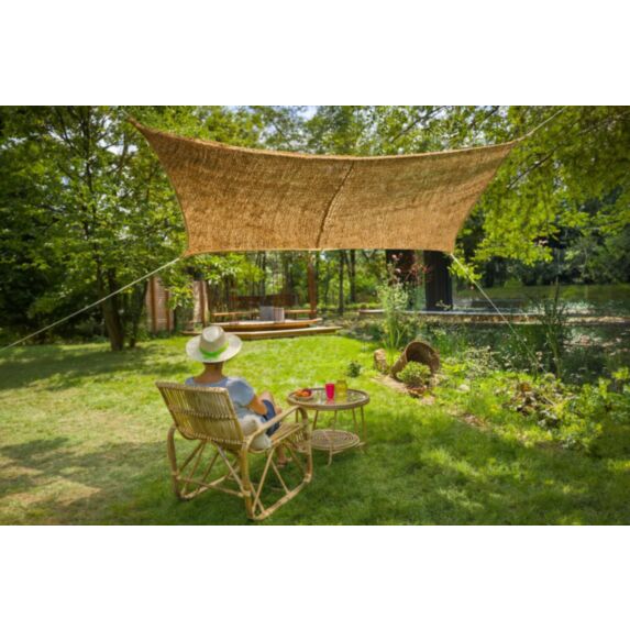 Ombrière rectangulaire Naturelle Coco 4x3m - JARDILINE