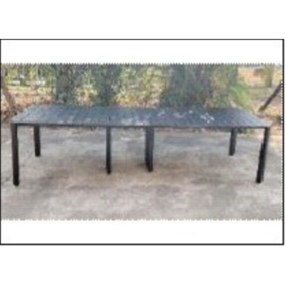 Table console extensible Galapagos alu anthracite 62/372x100x75cm - JARDILINE