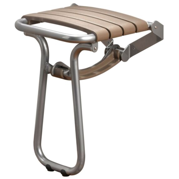 Siège de douche escamotable avec béquille automatique - taupe - GODONNIER