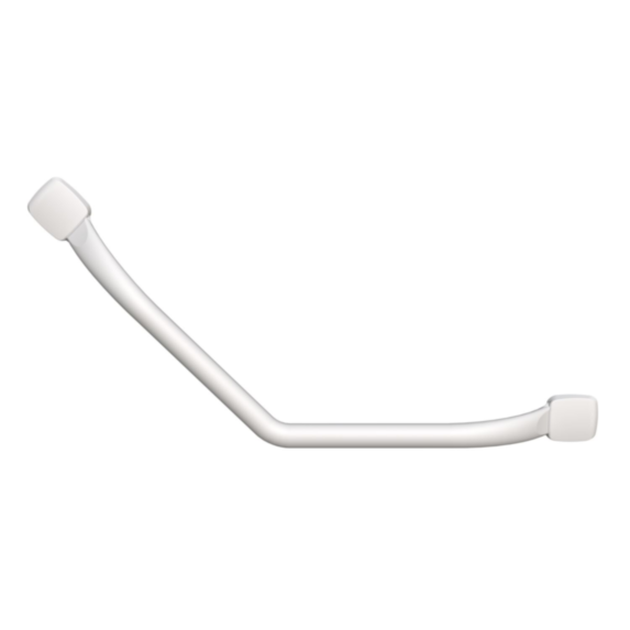 Barre d'Appui Coudee 135° Mana Acier Blanc Mat 33x33cm