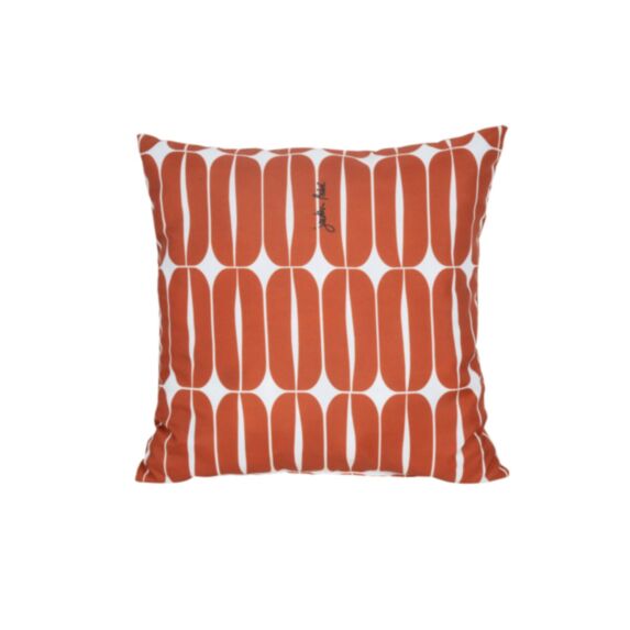 Coussin déco 40 x 40 cm Vibration Ocre Rouge - JARDIN PRIVE