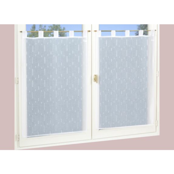 Paire de vitrages Etamine blanc 60x120cm