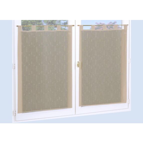 Paire de vitrages 60x90 taupe- DYLREV