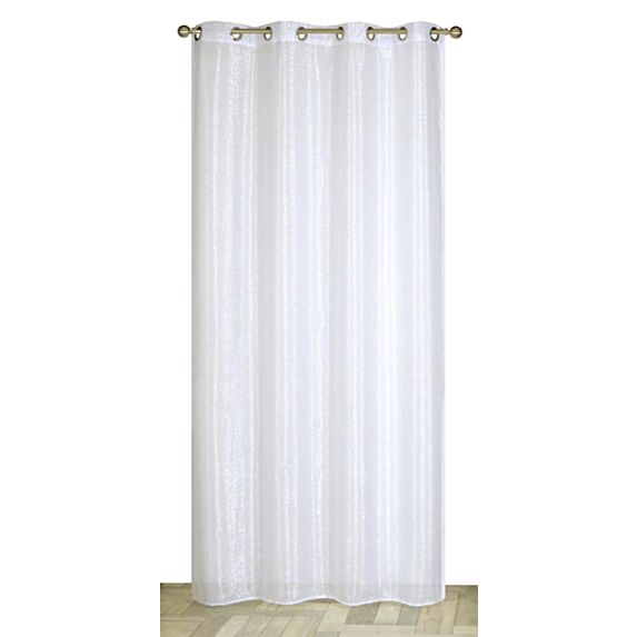 Voilage œillets fils argent blanc 140x240cm - DYLREV