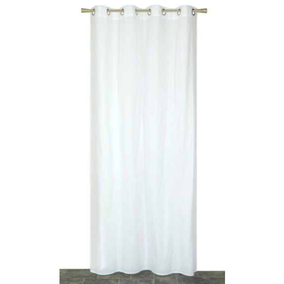 Voilage œillets étamine unie blanc 140x240cm - DYLREV