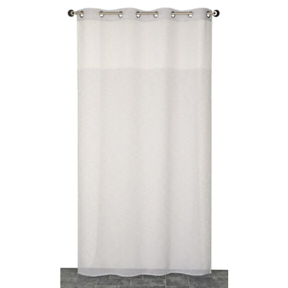 Voilage œillets étamine tête rayures jour échelle perle 140x240cm - DYLREV