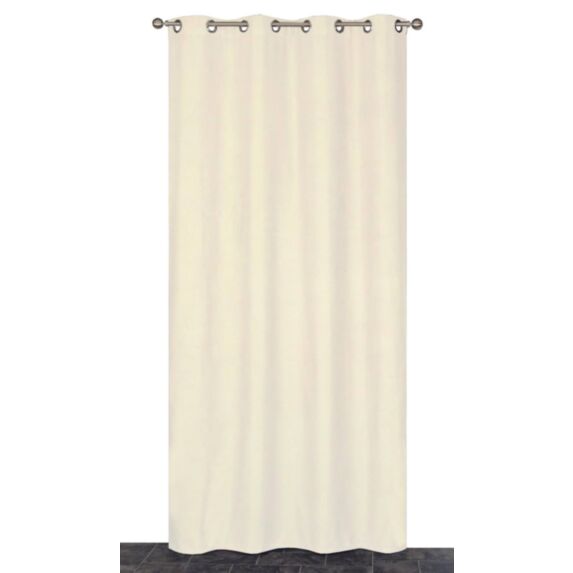 Rideau thermique à oeillets suédé beige 140x180cm
