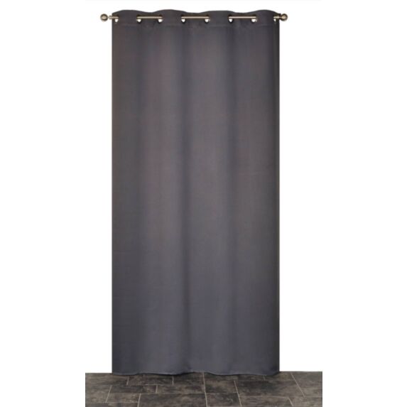 Rideau oeillets occultant uni gris 140x180cm