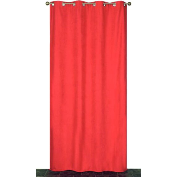 Rideau thermique à oeillets suédé 140x240cm Terracota