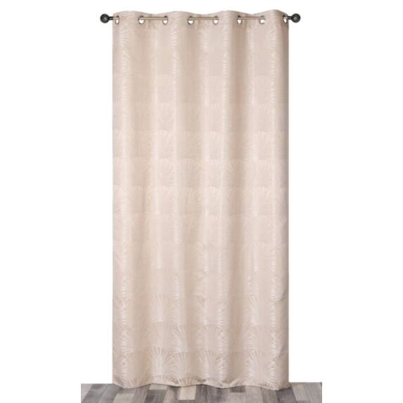 Rideau oeillets lourd jacquard beige 140x240cm
