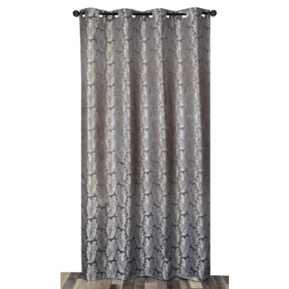 Rideau occultant fantaisie gris 140x240cm