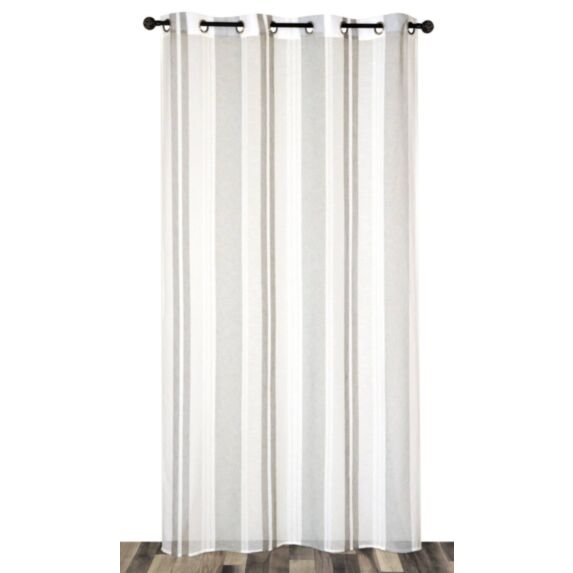 Voilage rayures gris 140x240cm