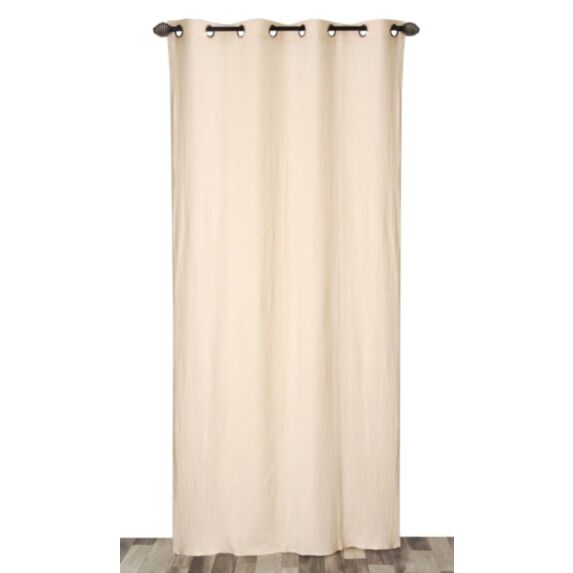 Rideau gaze de coton beige 130x240cm