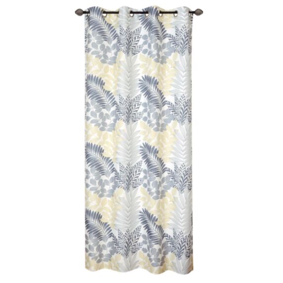 Voilage jacquard gris imprimé 140×240 - DYLREV