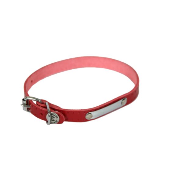 Collier rive 10/30 rouge cuir vachette