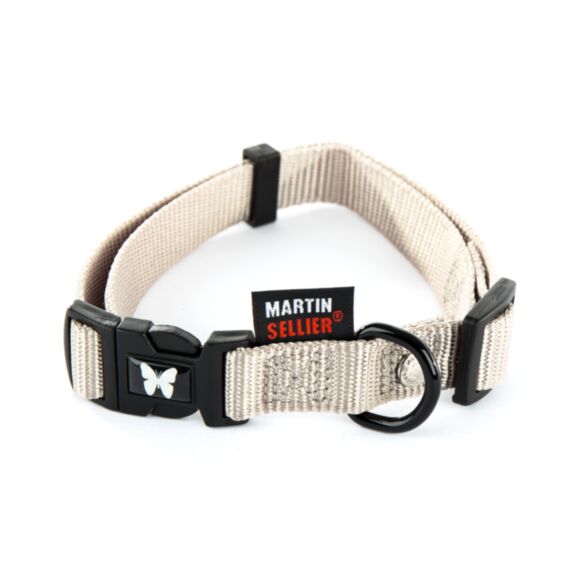 Collier nylon réglable 10-20/30 gris