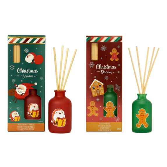 Diffuseur parfum de Noël 50ml Pain d'épice/Pomme Cannelle - CHRISTMAS DREAM