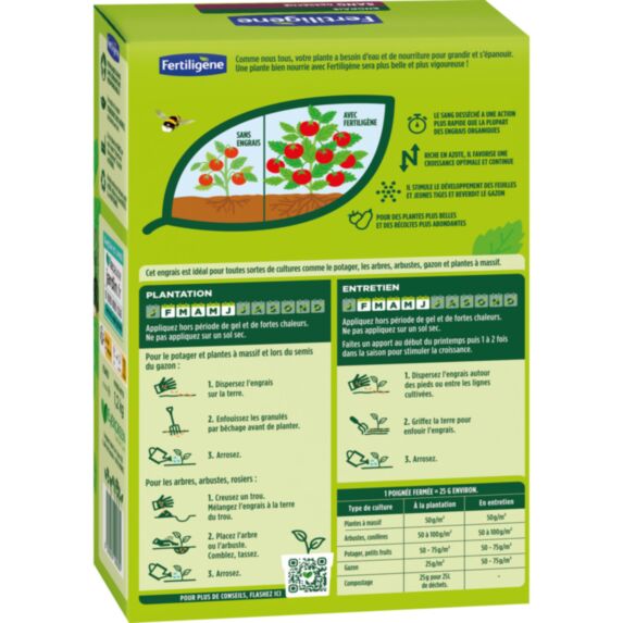 Engrais Sang Desséché UAB 1,2kg - FERTILIGENE