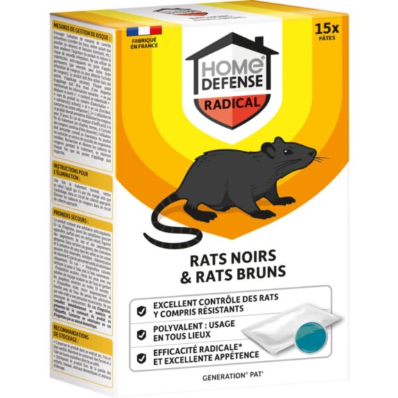 Pâtes Rats noirs & rats bruns 150g - HOME DEFENSE