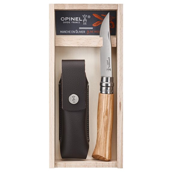 Couteau OPINEL N°8 Manche en Olivier + étui