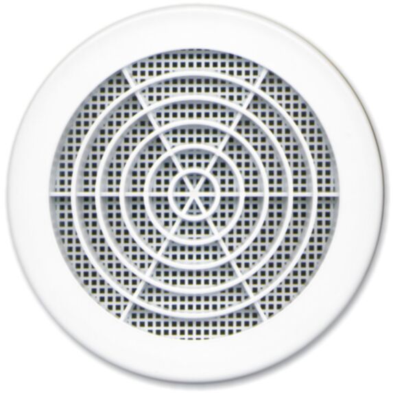 Grille PVC à clipser Ø145 blanc avec moustiquaire - AUTOGYRE