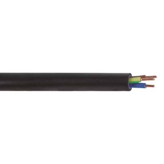 Câble rigide U1000 R2V 3G1,5mm² noir Debflex