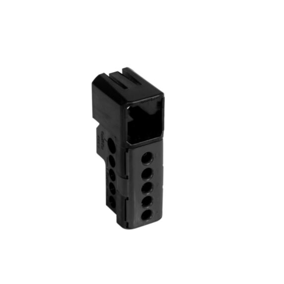 Bornier phase noir 5 trous - DEBFLEX