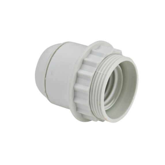 Douille E27 chemise 1/2 filetée avec bague blanc - DEBFLEX